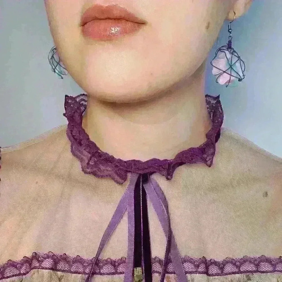 Hand Crafted Jewelry - Sailor Moon inspired interstellar galaxy blue & pink marble unique wire earrings